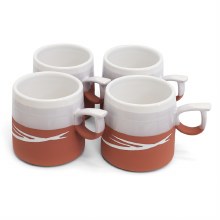 Tipperary Crystal Paul Maloney Pottery Terracotta Set of 4 Mug