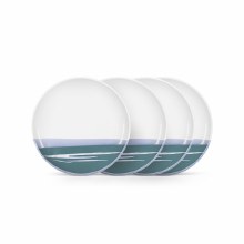 Tipperary Crystal Paul Maloney Set of 4 Side Plates Terracotta