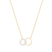 Tipperary Crystal Pearl & CZ Pendant Silver/Gold