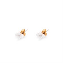 Tipperary Crystal Pearl Earrings Four Gold