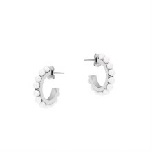 Tipperary Crystal Pearl Earrings Hoop Silver