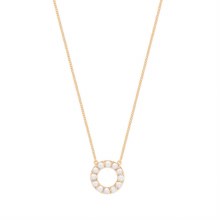 Tipperary Crystal Pearl Pendant Circle Gold