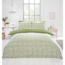 Pebble Beach Green Double Duvet Set