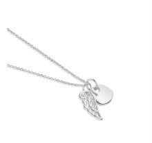 Newbridge Silverware Pendant Heart With Angel Wing