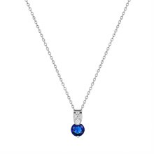 Tipperary Crystal Pendant Silver Round Sapphire