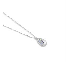 Newbridge Silverware Pendant Small Blue & Clear Sto