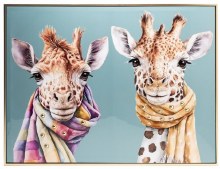 Grange Living Picture Giraffes in Scarves