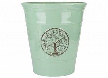 Planter Tree of Life Pale Green 30cm Plastic