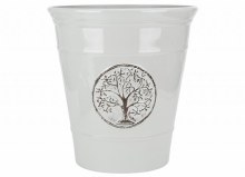Planter Tree of Life Grey 40cm Plastic