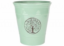 Planter Tree of Life Pale Green 40cm Plastic