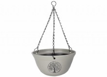 Planter Tree of Life Grey Hanging Basket