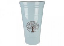 Planter Tree of Life Tall Powder Blue Plastic