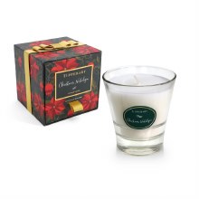 Tipperary Crystal Poinsettia Candle Christmas Nostalgia