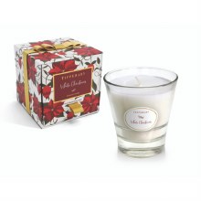 Tipperary Crystal Poinsettia Candle White Christmas