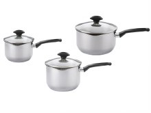 Prestige Strain Saucepan 3pc