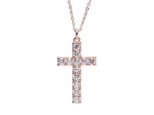 Newgrange Living Rose Gold Cross Pendant