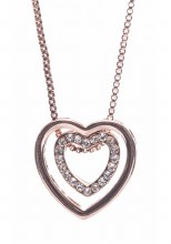 Newgrange Living Rose Gold Heart Interwined Pendant