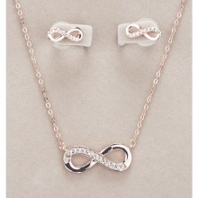 Newgrange Living - Jewellery Rose Gold Infinity Necklace & Earrings Set