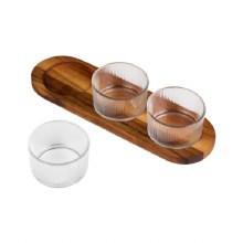 Tala Ribbed Glass Ramekin Set