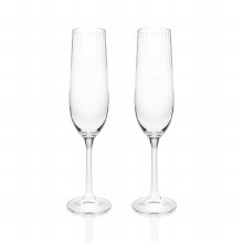 Tipperary Crystal Ripple Champagne Glasses Set of 2