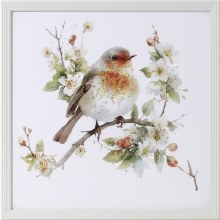 Straits Robin Crystal Picture 50cm