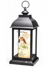 Grange Living Robin Lantern with LED Candle Black