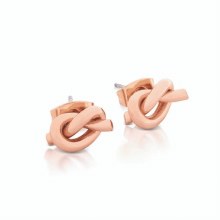 Tipperary Crystal Romi Rose Gold Knot Stud Earrings