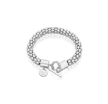 Tipperary Crystal ROMI SILVER POPCORN BAR  BRACELET