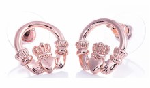 Newgrange Living Rose Gold Cladagh Earrings
