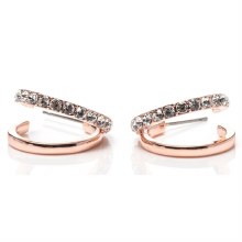 Newgrange Living Rose Gold Double Loop Earrings