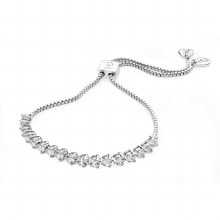Tipperary Crystal ROUND TENNIS BOLO BRACELET SIL