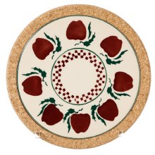 Nicholas Mosse Pottery Round Trivet Apple