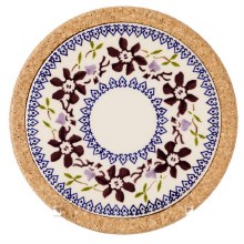 Nicholas Mosse Pottery Round Trivet Clematis