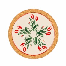 Nicholas Mosse Round Trivet Red Blooms