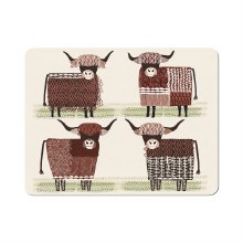 Denby Highland Cow Placemats Set of 6