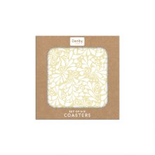 Denby Jasmine Gold Motif Coasters Set of 6