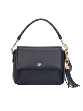 GIONNI HANDBAG SAPPHIRE FOLDOVER CROSSBODY BAG BLACK