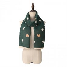 Acess Fashion Scarf Green with Stars