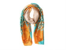 Galway Crystal Scarf Orange & Turquioise