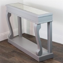 Scroll Console Table Mink Mirror 120cm