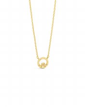 Seala Polished Claddagh Pendant/Chain Gold 8mm