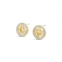 Seala Circle Earring Trinity Stud Gold