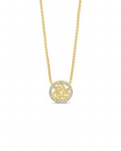 Seala Circle Trinity Pendant/Chain Gold