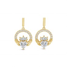 Seala Claddagh Earring Drop Gold/Clear EZ
