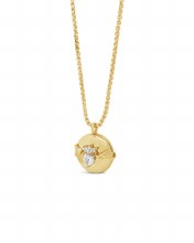 Seala Claddagh Locket/Chain Gold