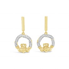 Seala Claddagh Earring Stud Gold 13mm