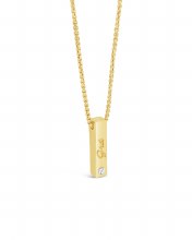 Seala 'Gra' Bar Pendant/Chain Gold