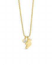 Seala Ireland Map Pendant/Chain Gold/Clear CZ Charm