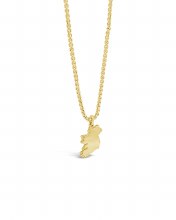 Seala Ireland Map Pendant/Chain Gold