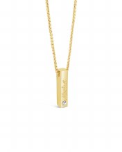 Seala 'Mo chroi' Bar Pendant/Chain Gold